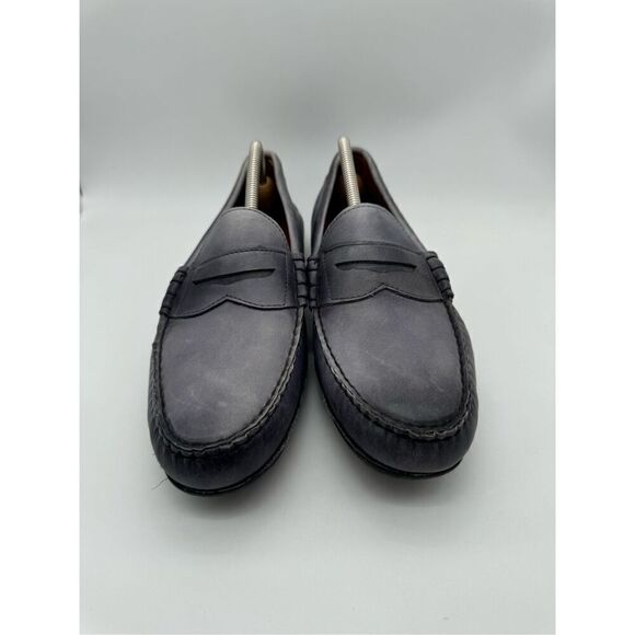 ALLEN EDMONDS Siesta Key Navy Blue‎ Leather Slip On Driving Loafers Size 11 D main image 5